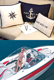 Custom made Marine cushions Los Angeles California
